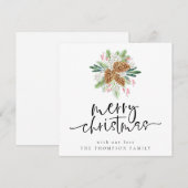 Pine Cone Frohe Weihnachtskarte Mitteilungskarte (Vorne/Hinten)