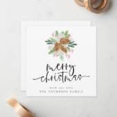 Pine Cone Frohe Weihnachtskarte Mitteilungskarte (Vorderseite/Rückseite Beispiel)