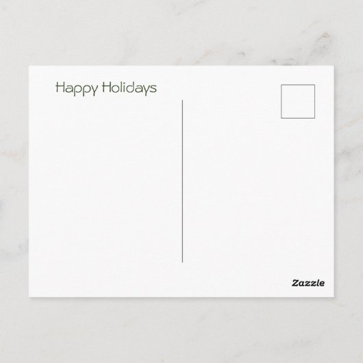 Pine Cone Frohen Festtage Postkarte (Rückseite)