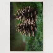 Pine Cone Frohen Festtage Puzzle (Vertikal)