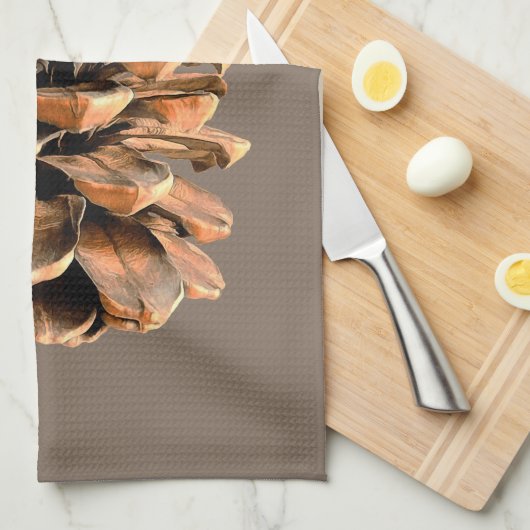 Pine Cone Geschirrtuch (Viertel Falte)