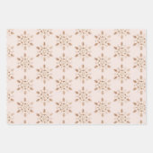 Pine Cone Green Bow Christmas Cream Snowflakes Geschenkpapier Set (Vorderseite 2)