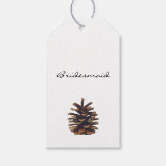 Pine Cone Hochzeitskarte Geschenkanhänger
