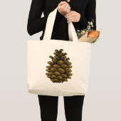 Pine cone Illustration Jumbo Stoffbeutel (Vorderseite (Produkt))