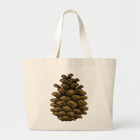 Pine cone Illustration Jumbo Stoffbeutel (Vorne)
