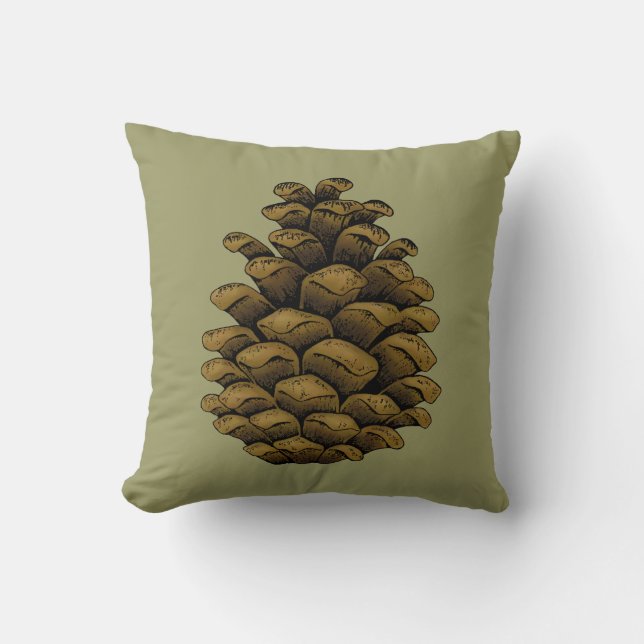 Pine cone Illustration Kissen (Vorderseite)