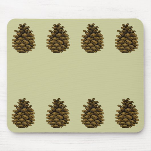 Pine cone Illustration Mousepad (Vorne)
