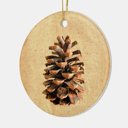 Pine Cone Keramik Ornament (Links)