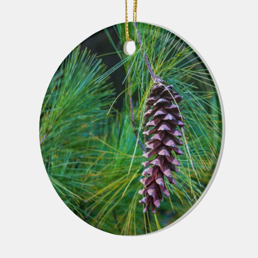 Pine Cone Keramik Ornament (Links)