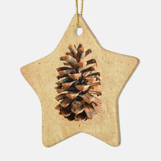 Pine Cone Keramikornament (Links)