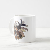 Pine Cone Moderne Natur Kaffeetasse (Vorderseite Links)