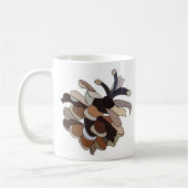 Pine Cone Moderne Natur Kaffeetasse (Links)