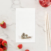 Pine Cone Monogram Guest Napkins Serviette (Beispiel)