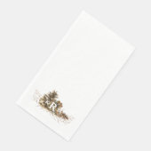 Pine Cone Monogram Guest Napkins Serviette (Ecke)