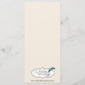 Pine Cone Nature on Cream Wedding Menu Menükarte (Rückseite)