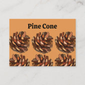 Pine Cone Nature Rustic Visitenkarte (Vorderseite)
