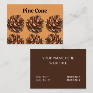 Pine Cone Nature Rustic Visitenkarte