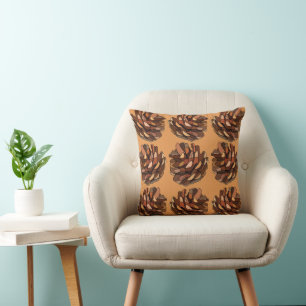 Pine Cone Nature Rustikal Modern Kissen