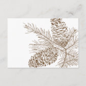 Pine Cone Nature Wedding Card Begleitkarte (Rückseite)