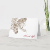 Pine Cone Nature Wedding Danke Karte (Vorderseite)