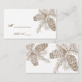 Pine Cone Nature Wedding Platzkarten (Vorne/Hinten)