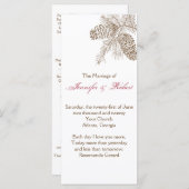 Pine Cone Nature Wedding Program Programm (Vorne/Hinten)