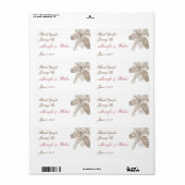 Pine Cone Nature Wedding Water Flasche Label (Vorne)