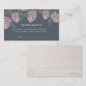 Pine Cone Navy Baby Dusche Windelwanne Raffle Tick Begleitkarte (Vorne/Hinten)