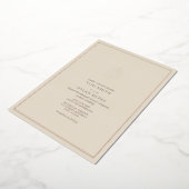 Pine Cone Off White Wedding Foil Einladung (Gedreht)