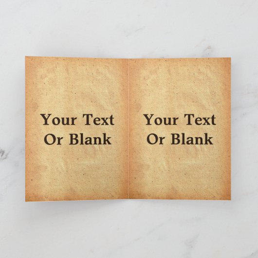 Pine Cone On Parchment Karte (Innenseite)