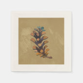 Pine Cone on Taupe Fall Napkin Serviette (Vorderseite)