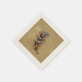 Pine Cone on Taupe Fall Napkin Serviette (Ecke)