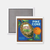 Pine Cone Orange Magnet (Vorderseite/Rückseite)