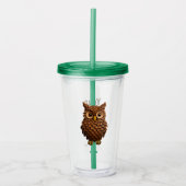 Pine Cone Owl Acryltrinkbecher (Vorderseite)
