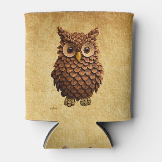 Pine Cone Owl Dosenkühler (Vorderseite)