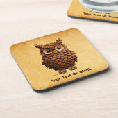 Pine Cone Owl Getränkeuntersetzer (Linke Seite)