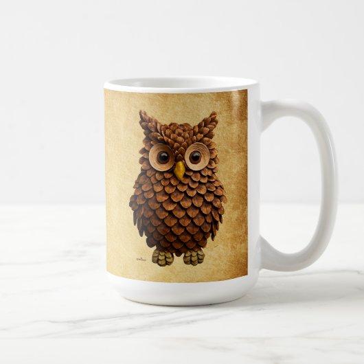Pine Cone Owl Kaffeetasse (Rechts)