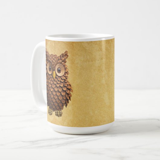 Pine Cone Owl Kaffeetasse (Vorderseite Links)
