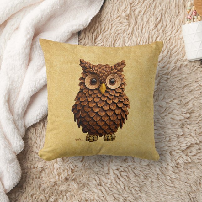 Pine Cone Owl Kissen (Decke)