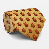 Pine Cone Owl Krawatte (Gerollt)