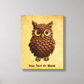 Pine Cone Owl Leinwanddruck (Vorderseite)