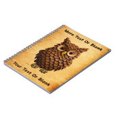 Pine Cone Owl Notizblock (Linke Seite)