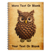 Pine Cone Owl Notizblock (Vorderseite)