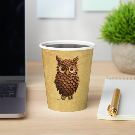 Pine Cone Owl Pappbecher (InSitu)