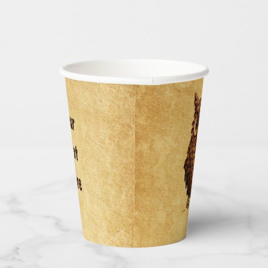 Pine Cone Owl Pappbecher (Rechts)