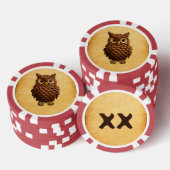 Pine Cone Owl Pokerchips (Stapel)