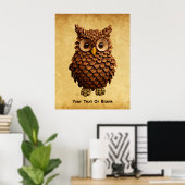 Pine Cone Owl Poster (Heimbüro)