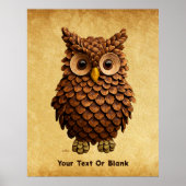 Pine Cone Owl Poster (Vorne)