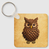 Pine Cone Owl Schlüsselanhänger (Vorderseite)