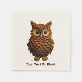 Pine Cone Owl Serviette (Vorderseite)